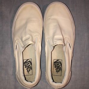 white slip on vans